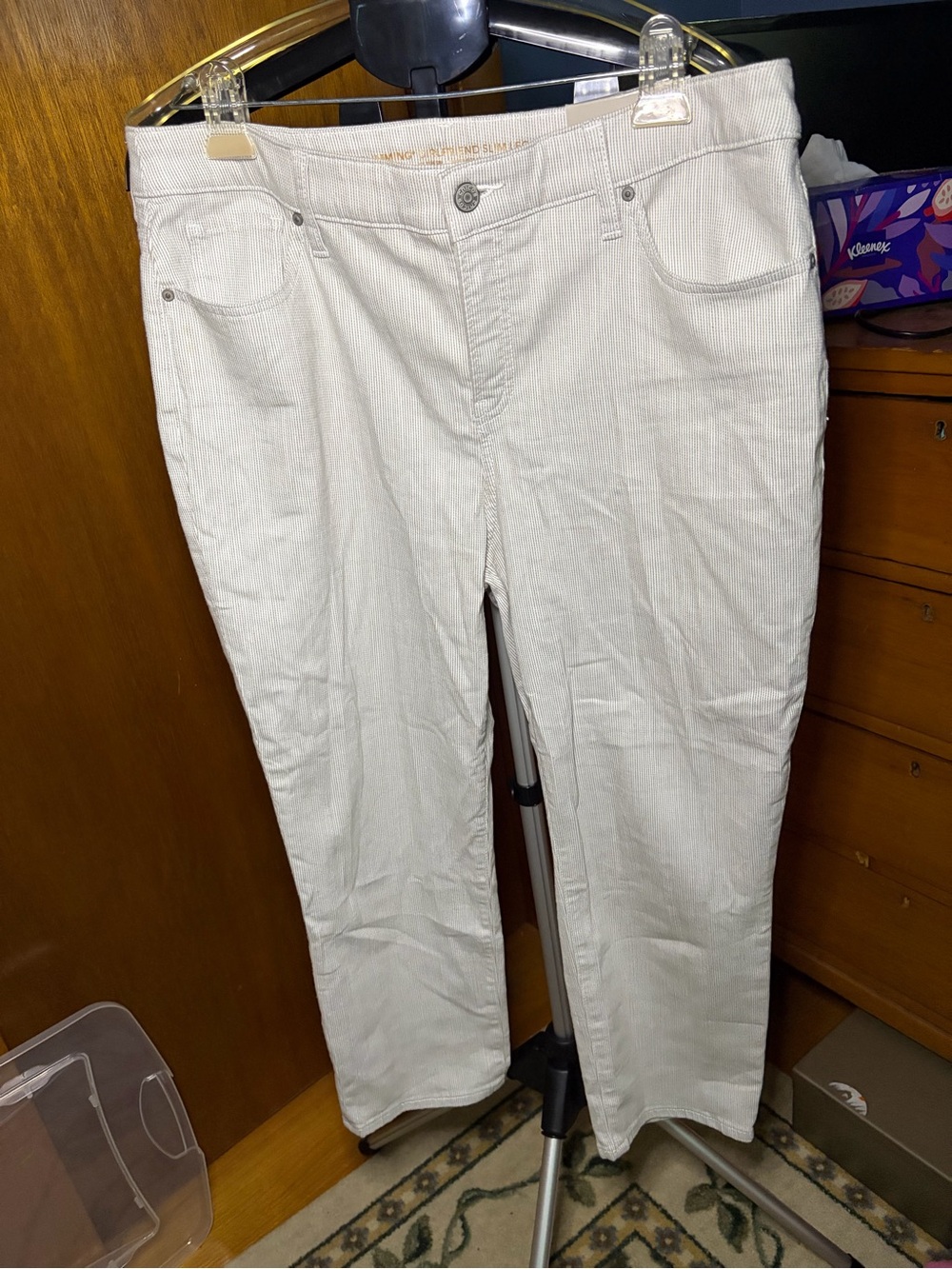 Chico's Cream Straight-Leg Jeans